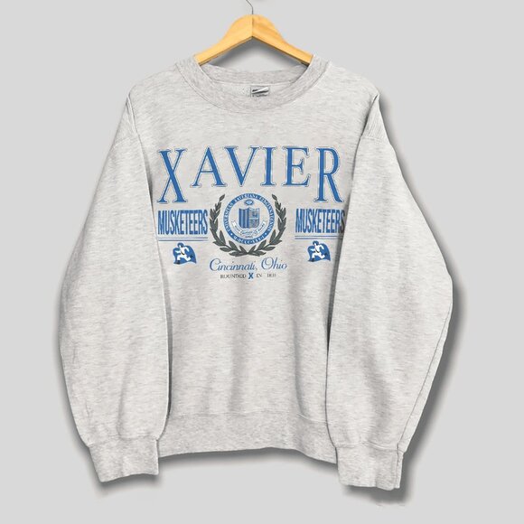90s Xavier University Sweatshirt, Vintage Xavier University Shirt For Men Women - Picture 1 of 2